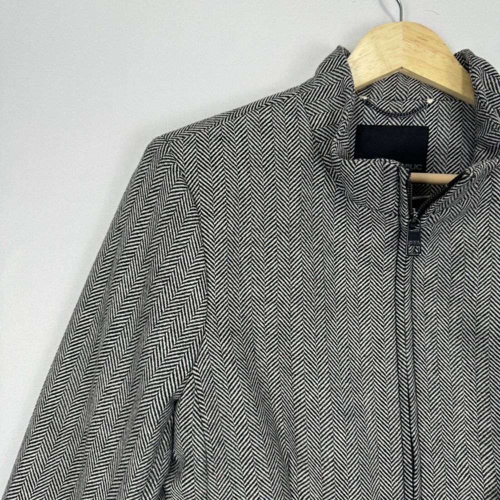 Banana Republic Wool Blend Twill Jacket Womens Petite Size 10 Zip Dress Jacket - Picture 5 of 14